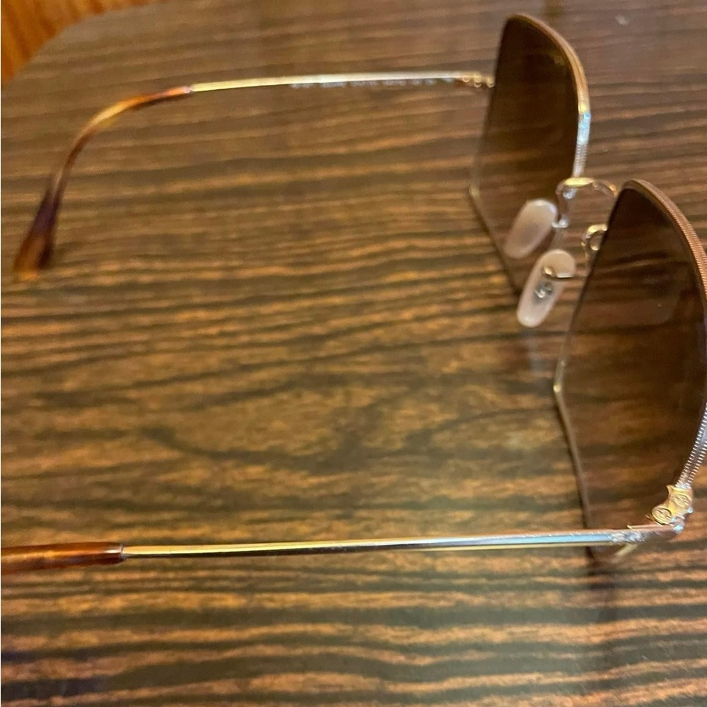 Ray-Ban Square Aviators Gold Frame/Light Brown Gr… - image 3